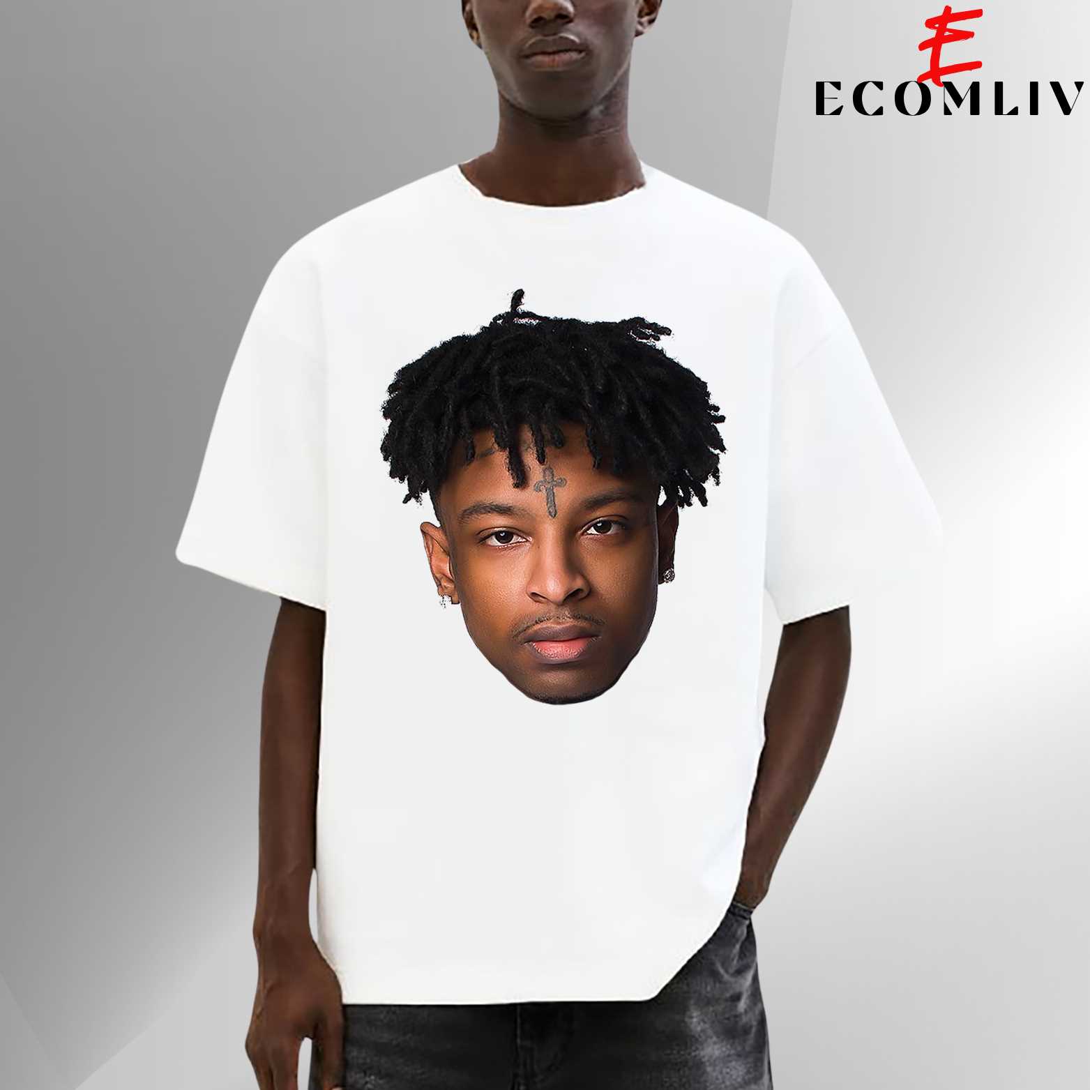 Retro 21 Savage Face Shirt, Vintage Hip Hop Streetwear Tee